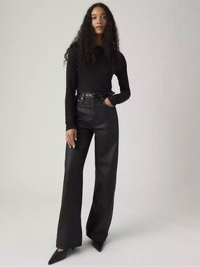 LEVIS COATED RIBCAGE WIDE LEG JEANS